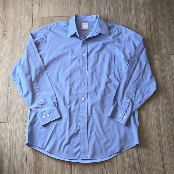 Brooks Brothers Light Blue No-Iron All Cotton Button Down - Picture 1 of 6